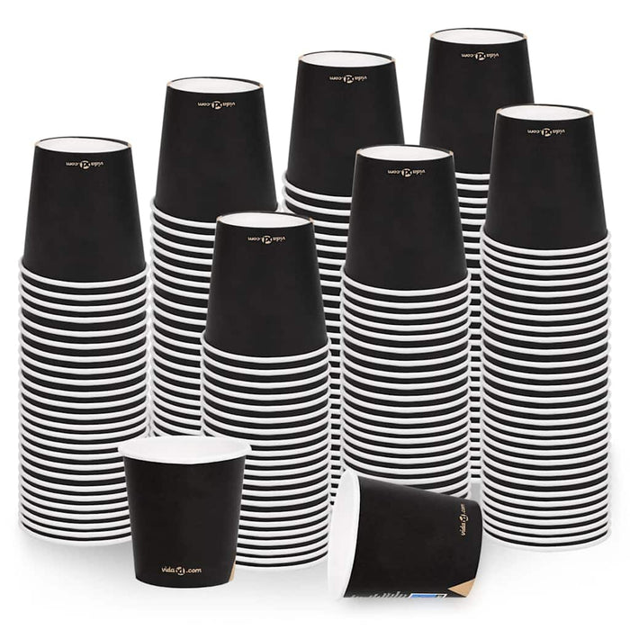 Pahare de cafea de hârtie, 250 buc., negru, 120 ml WALTI