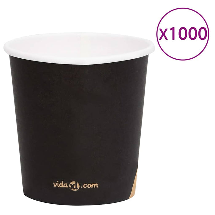 Pahare de cafea de hârtie, 1000 buc., negru, 120 ml WALTI
