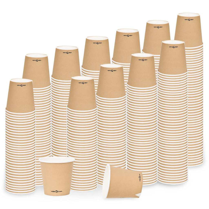 Pahare de cafea de hârtie, 1000 buc., maro, 120 ml WALTI