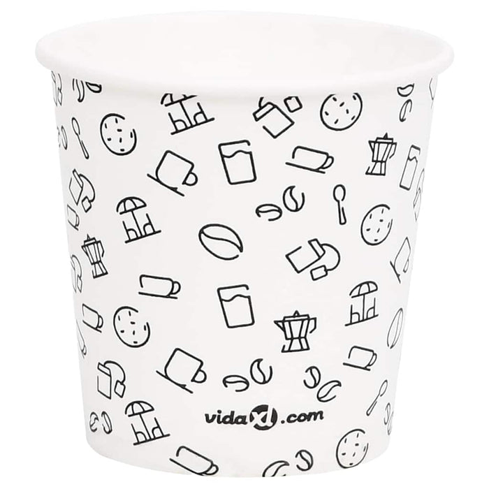 Pahare de cafea de hârtie, 1000 buc., alb și negru, 120 ml WALTI