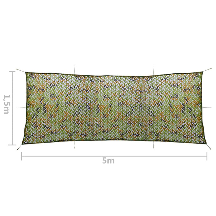 Plasă de camuflaj cu geantă de depozitare, verde, 1,5x5 m - WALTI WALTI