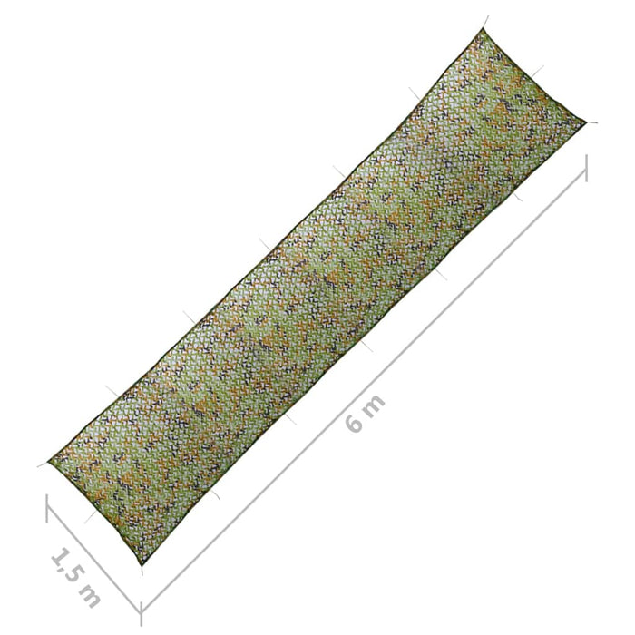 Plasă de camuflaj cu geantă de depozitare, verde, 1,5x6 m - WALTI WALTI