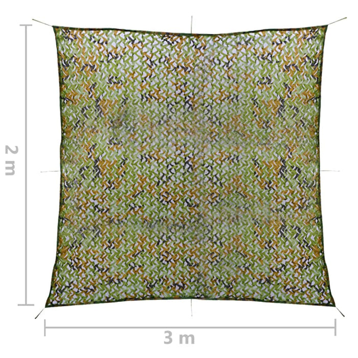 Plasă de camuflaj cu geantă de depozitare, verde, 2x3 m - WALTI WALTI