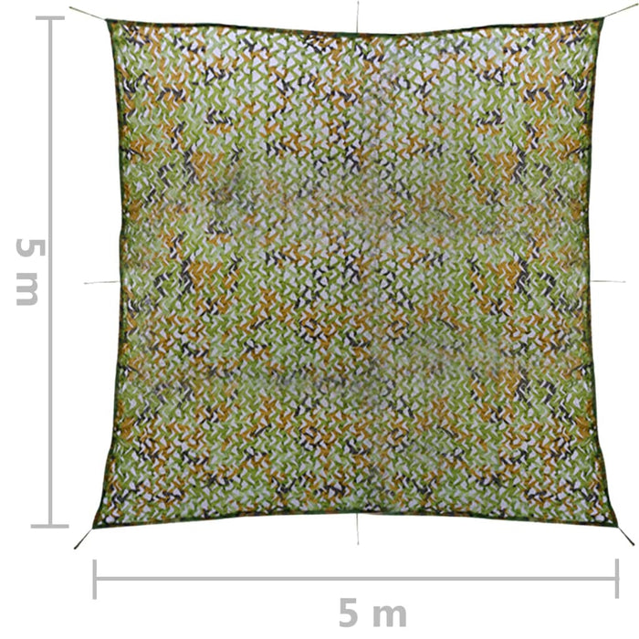 Plasă de camuflaj cu geantă de depozitare, verde, 5x5 m - WALTI WALTI