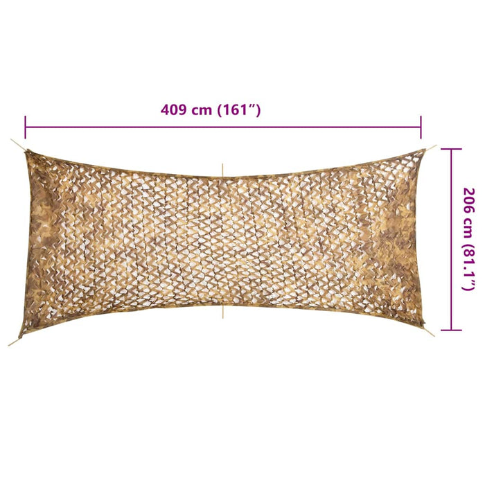 Plasă de camuflaj cu geantă de depozitare, bej, 2x4 m WALTI
