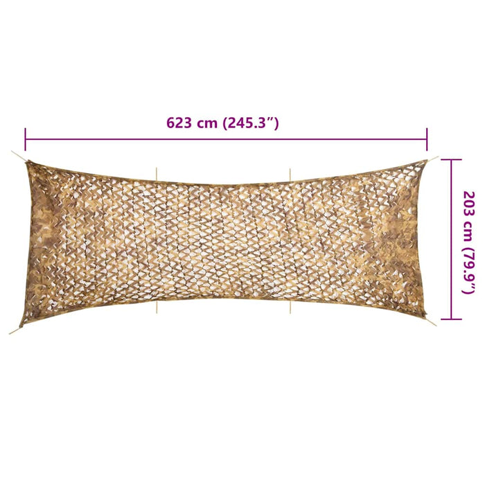 Plasă de camuflaj cu geantă de depozitare, bej, 2x6 m WALTI