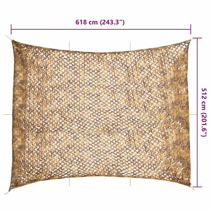 Plasă de camuflaj cu geantă de depozitare, bej, 5x6 m WALTI