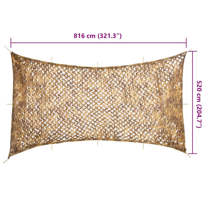 Plasă de camuflaj cu geantă de depozitare, bej, 5x8 m WALTI