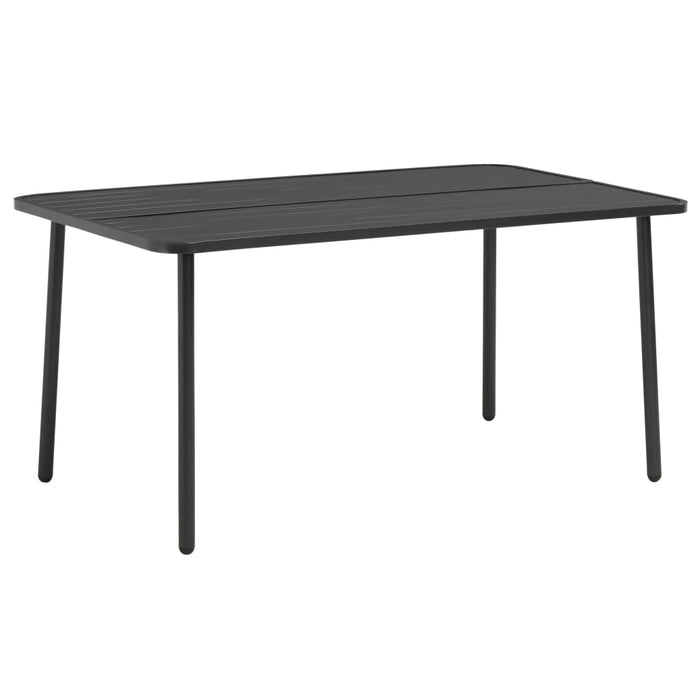 Set de masă pentru grădină, 5 piese, gri închis, oțel - WALTI WALTI
