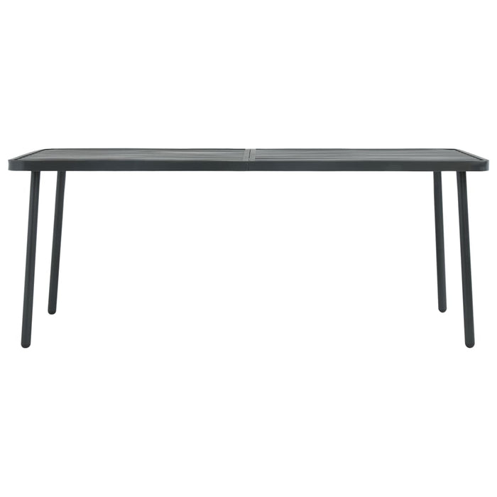 Set mobilier pentru grădină, 7 piese, gri închis, oțel - WALTI WALTI