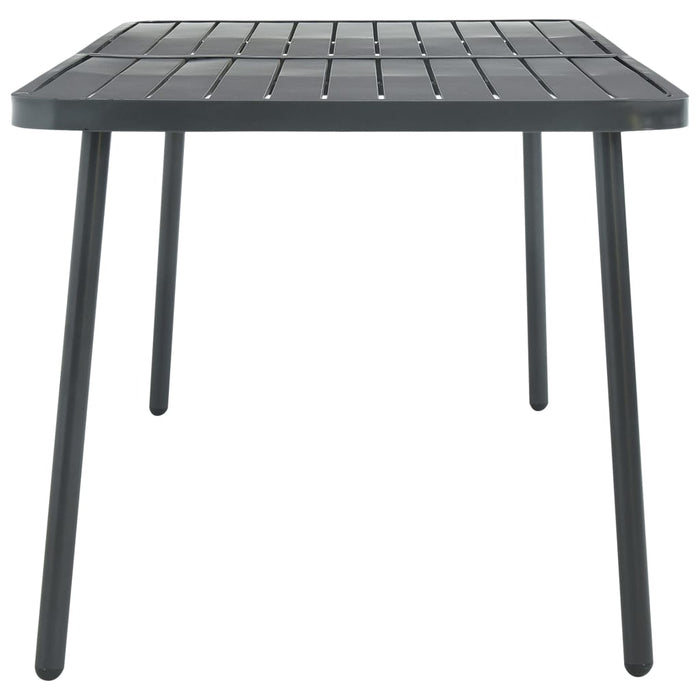 Set mobilier pentru grădină, 7 piese, gri închis, oțel - WALTI WALTI