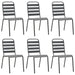 Set mobilier pentru grădină, 7 piese, gri închis, oțel - WALTI WALTI