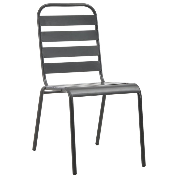 Set mobilier pentru grădină, 7 piese, gri închis, oțel - WALTI WALTI