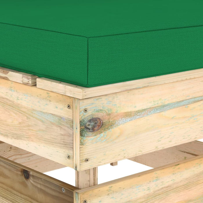Canapea de mijloc modulară cu perne, lemn verde tratat - WALTI WALTI