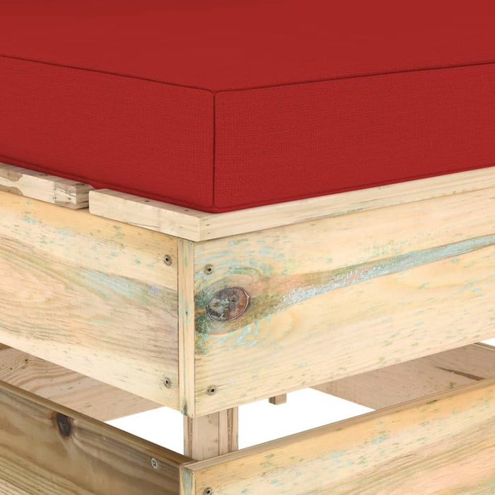 Canapea de mijloc modulară cu perne, lemn verde tratat - WALTI WALTI