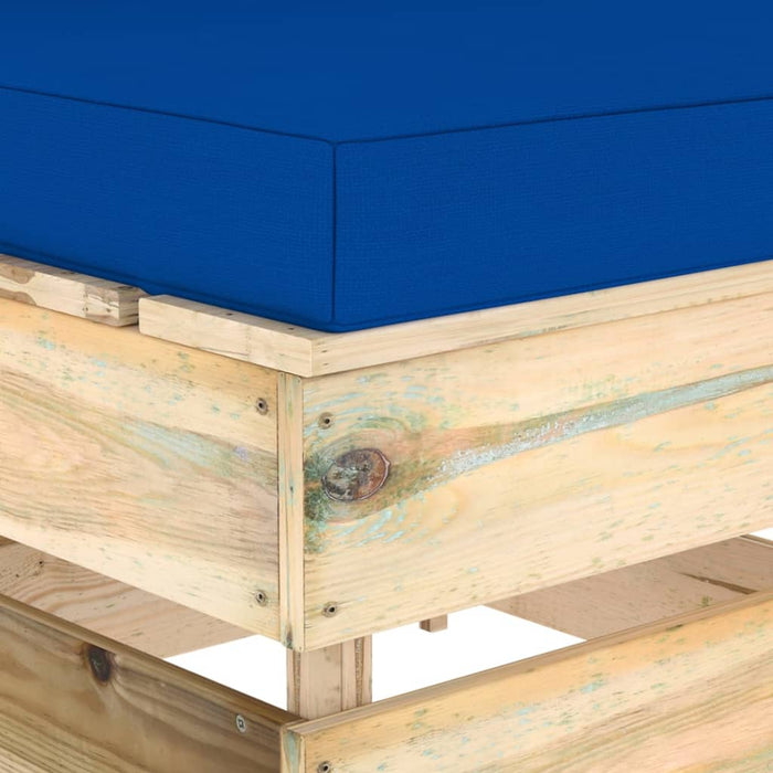 Canapea de mijloc modulară cu perne, lemn verde tratat - WALTI WALTI