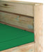 Set mobilier grădină cu perne, 2 piese, lemn tratat verde - WALTI WALTI