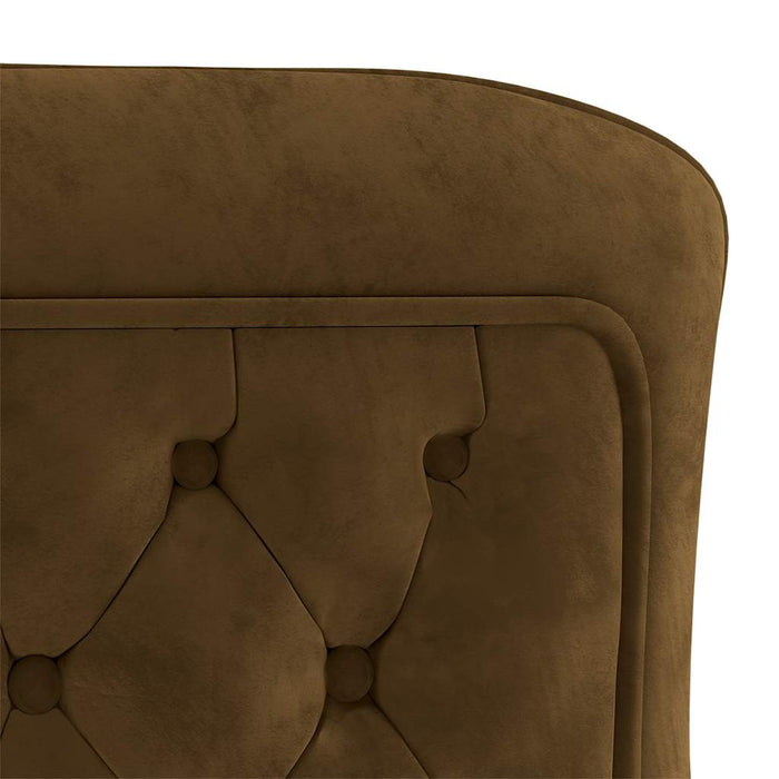 Scaune 4 buc. maro 53x52x98 cm catifea/oțel inoxidabil WALTI