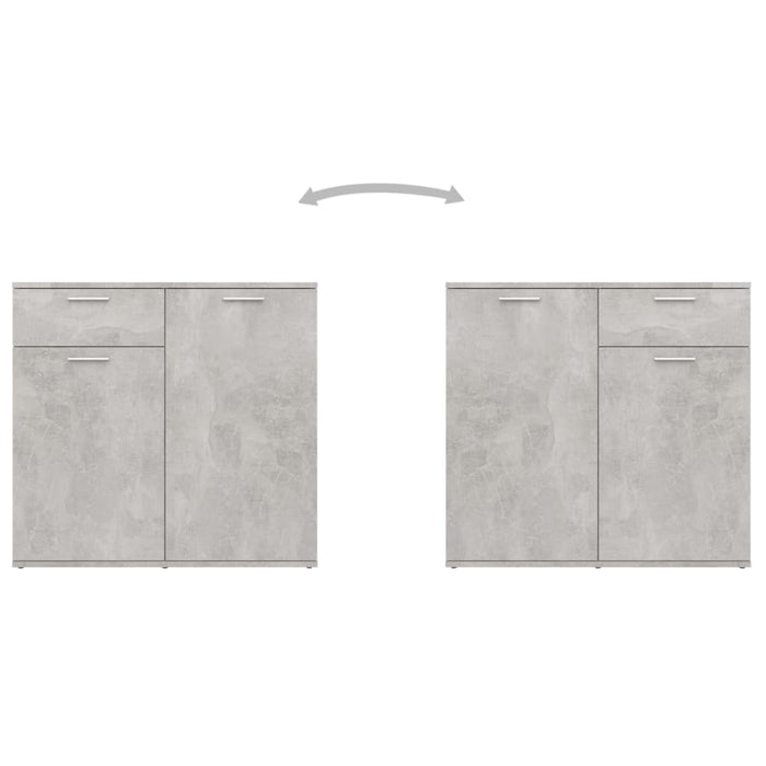 Servantă, gri beton, 160x36x75 cm, lemn prelucrat - WALTI WALTI