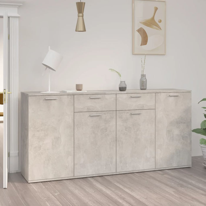 Servantă, gri beton, 160x36x75 cm, lemn prelucrat - WALTI WALTI