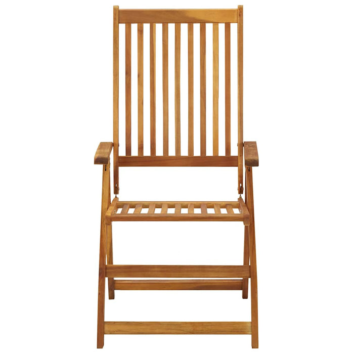 Scaune pliante cu perne, 8 buc., lemn masiv de salcâm WALTI