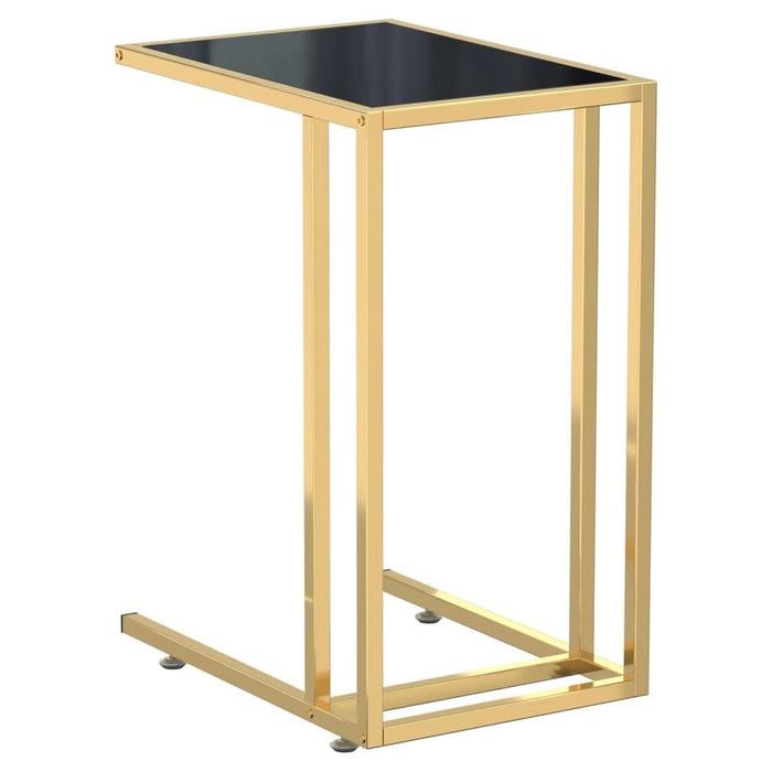 Masă laterală calculator negru 50x35x65 cm sticlă transparentă - WALTI WALTI