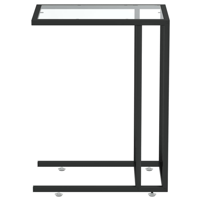Masă laterală de calculator, transparent, 50x35x65 cm, sticlă - WALTI WALTI