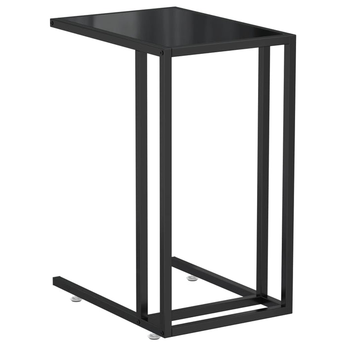 Masă laterală de calculator negru 50x35x65 cm sticlă securizată - WALTI WALTI