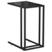 Masă laterală de calculator negru 50x35x65 cm sticlă securizată - WALTI WALTI