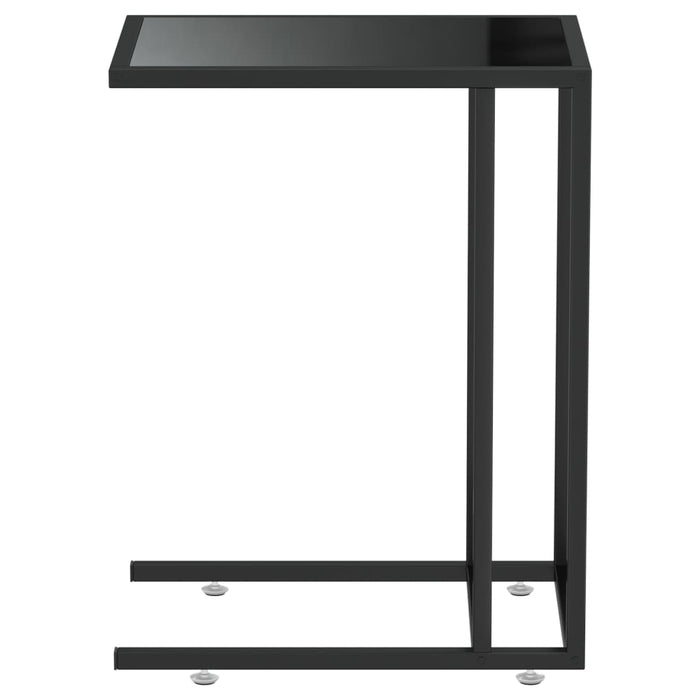 Masă laterală de calculator negru 50x35x65 cm sticlă securizată - WALTI WALTI