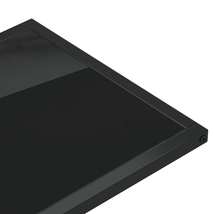 Masă laterală de calculator negru 50x35x65 cm sticlă securizată - WALTI WALTI