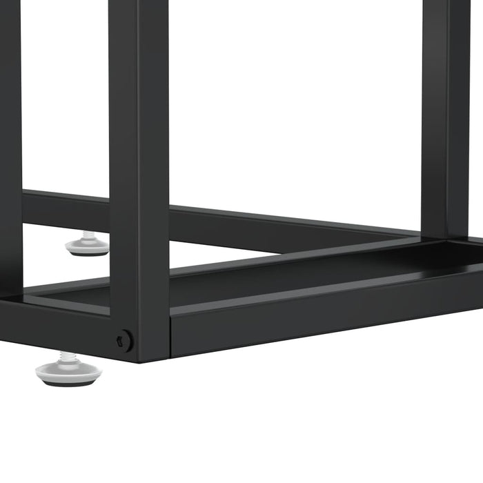 Masă laterală de calculator negru 50x35x65 cm sticlă securizată - WALTI WALTI