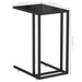 Masă laterală de calculator negru 50x35x65 cm sticlă securizată - WALTI WALTI