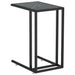 Masă laterală de calculator negru marmură 50x35x65 cm sticlă - WALTI WALTI