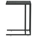 Masă laterală de calculator negru marmură 50x35x65 cm sticlă - WALTI WALTI