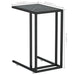 Masă laterală de calculator negru marmură 50x35x65 cm sticlă - WALTI WALTI