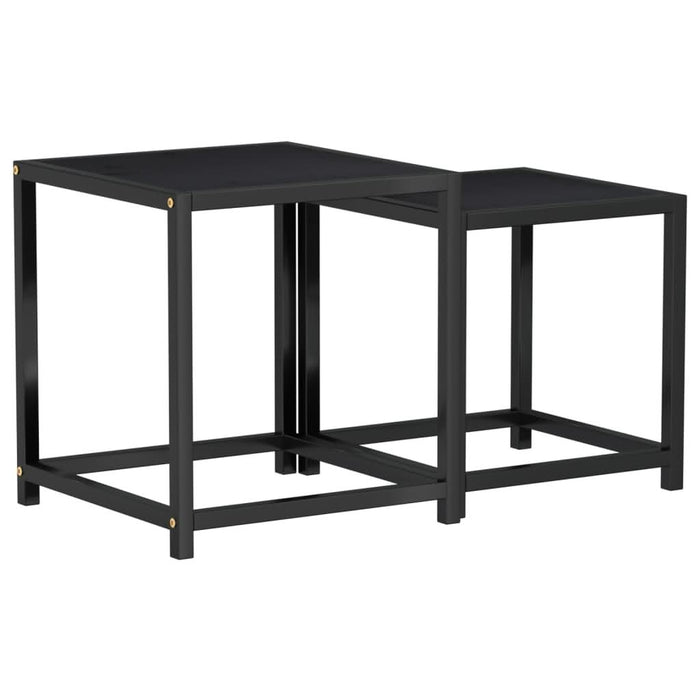 Mese de ceai, 2 buc., negru, MDF - WALTI WALTI
