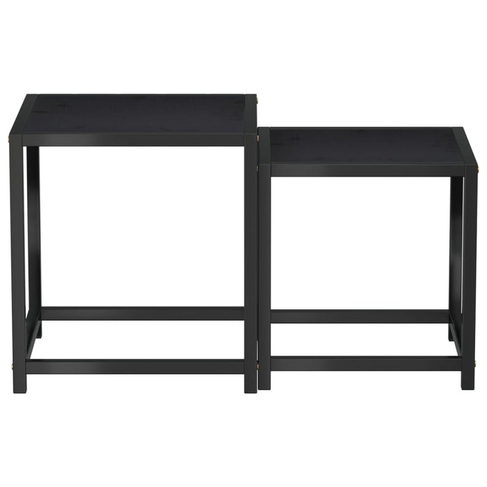 Mese de ceai, 2 buc., negru, MDF - WALTI WALTI