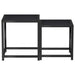 Mese de ceai, 2 buc., negru, MDF - WALTI WALTI