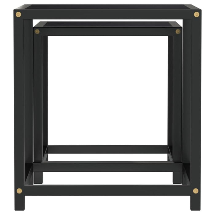 Mese de ceai, 2 buc., negru, MDF - WALTI WALTI