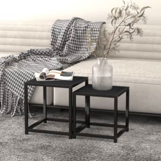 Mese de ceai, 2 buc., negru, MDF - WALTI WALTI