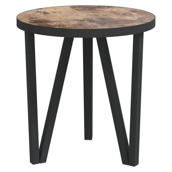 Masă de ceai, negru și galben, Ø35 cm, MDF - WALTI WALTI