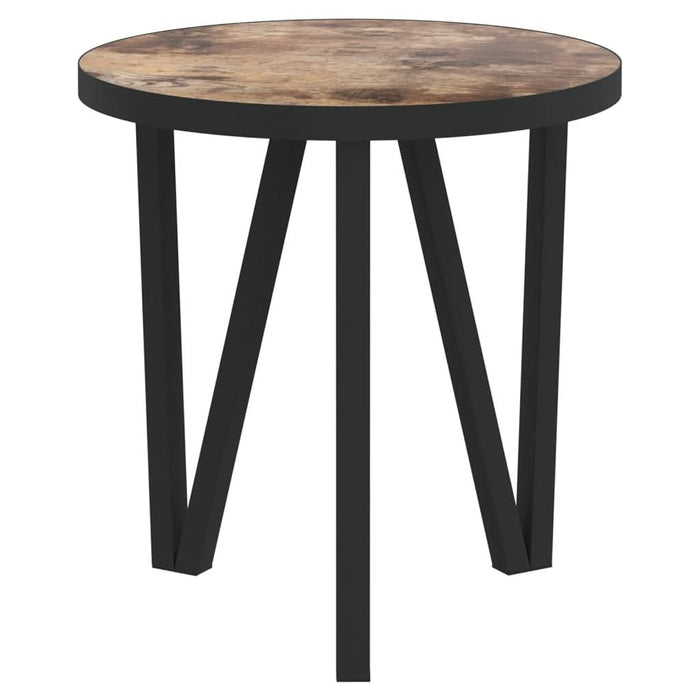 Masă de ceai, negru și galben, Ø35 cm, MDF - WALTI WALTI