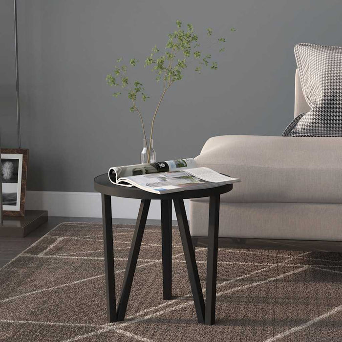 Masă de ceai, negru, Ø35 cm, MDF - WALTI WALTI