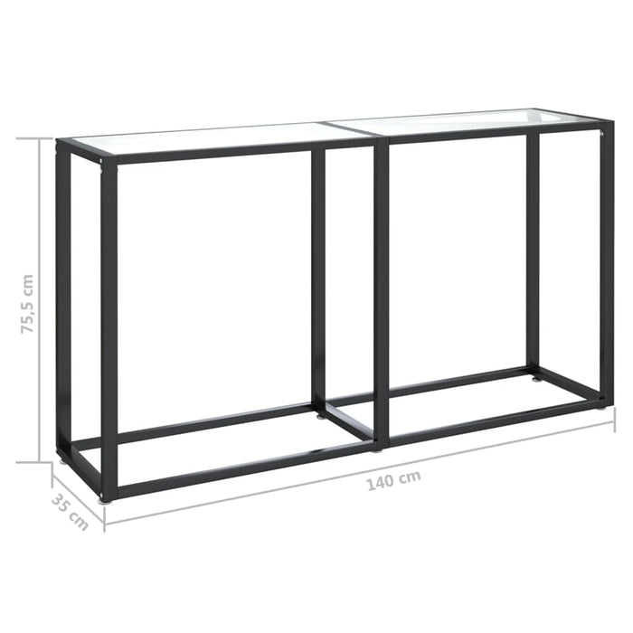 Masă consolă, transparent, 140x35x75,5 cm, sticlă securizată - WALTI WALTI