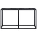 Masă consolă, negru marmură, 140x35x75,5 cm, sticlă securizată - WALTI WALTI