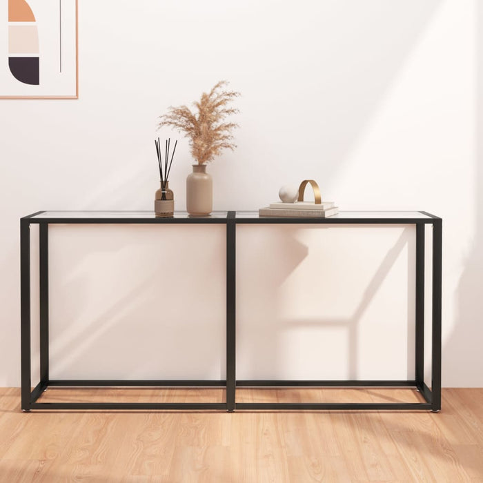 Masă consolă, transparent, 160x35x75,5 cm, sticlă securizată - WALTI WALTI