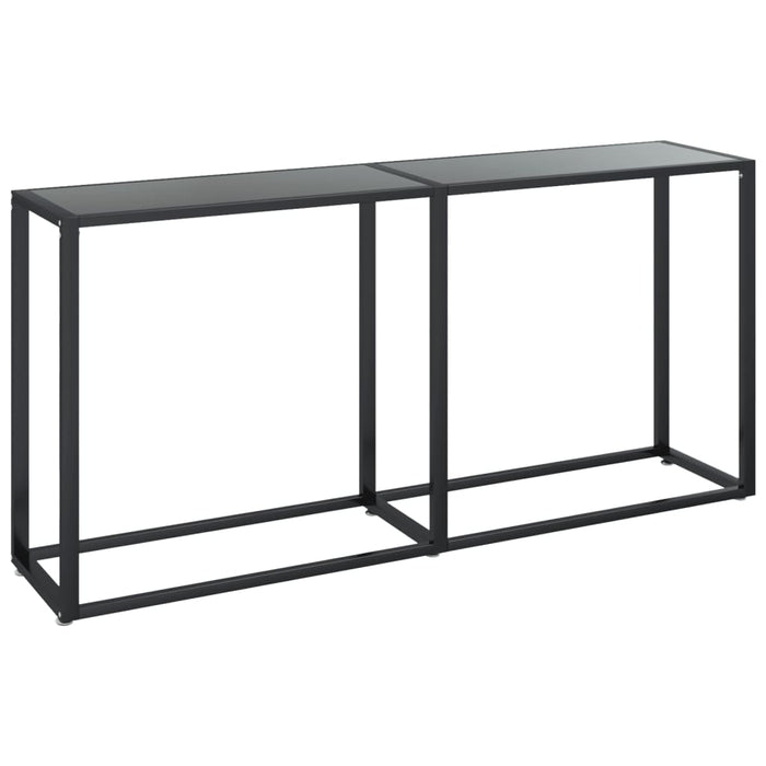 Masă consolă, negru, 160x35x75,5 cm, sticlă securizată WALTI