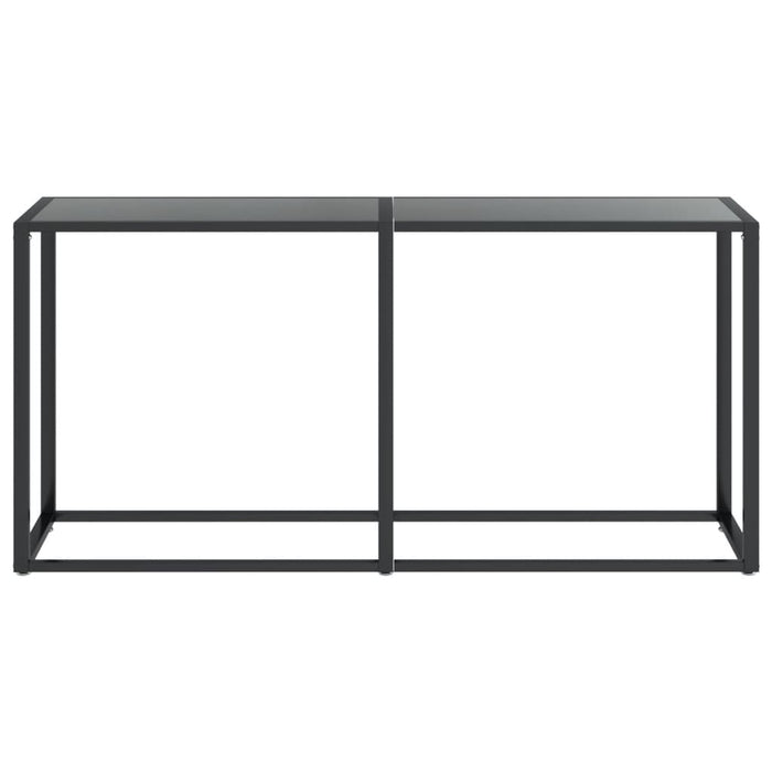 Masă consolă, negru, 160x35x75,5 cm, sticlă securizată WALTI