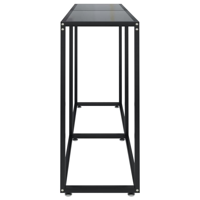 Masă consolă, negru, 160x35x75,5 cm, sticlă securizată WALTI